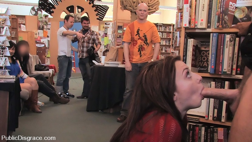 Amber Keen - Redheaded bookworm gets humiliated and fucked in a bookstore! | Picture (17)