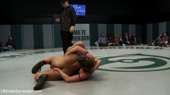 Hollie Stevens - RD2: Girls helpless in wrestling holds, getting double teamed. Finger fucked and beaten on the mat. | Picture (16)