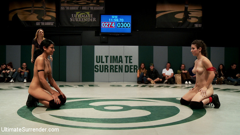 Work it out bitches! Cat fight on the mat.