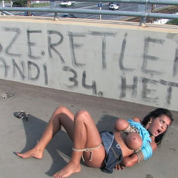 BEST OF EUROPE: BIG NATURAL TITS TIED IN PUBLIC!!!!