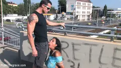 Black Yasmin - BEST OF EUROPE: BIG NATURAL TITS TIED IN PUBLIC!!!! | Picture (10)