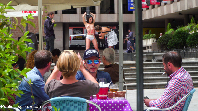 Rope Bondage Slut Loves to be Tied Up in Public