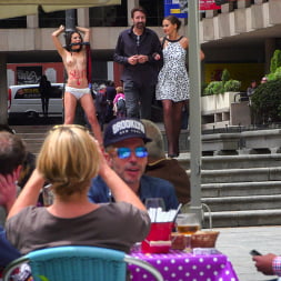 Rope Bondage Slut Loves to be Tied Up in Public