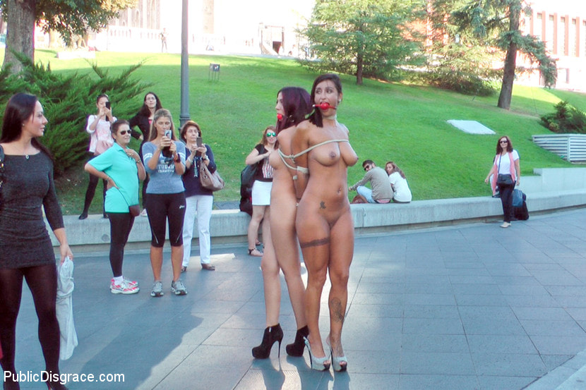 EVERY Slave Pussy Disgraced in Public European Fuckfest!