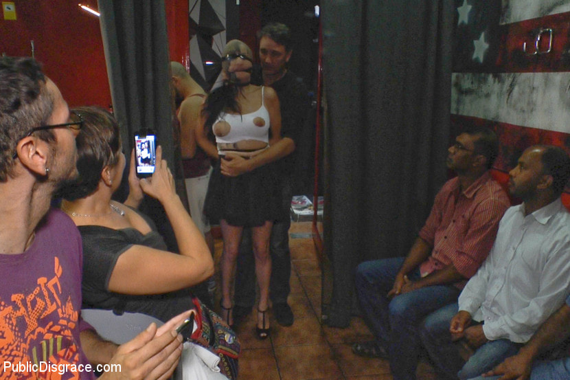 Sexy whore Damaris humiliated in public