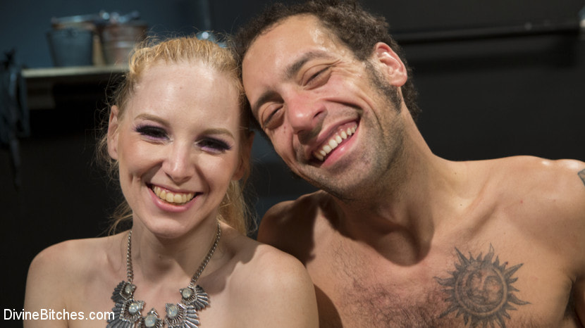 Svelte Blonde Delirious Hunter Punishes and Fucks Buttslut Slave