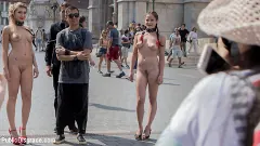 Dolly Diore - 19yo Vyvan Hill and Dolly Diore Stripped Naked in Public and Fucked in Bar | Picture (1)