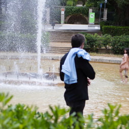Young Whore Francesca DiCaprio Shamed, Tied-Up, and Fucked in Public!