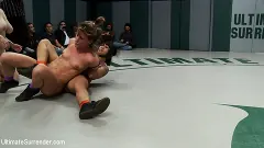 Hollie Stevens - RD2: Girls helpless in wrestling holds, getting double teamed. Finger fucked and beaten on the mat. | Picture (5)