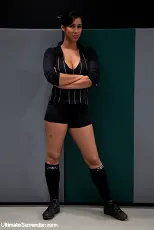 Hollie Stevens - RD2: Girls helpless in wrestling holds, getting double teamed. Finger fucked and beaten on the mat. | Picture (12)