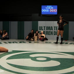 Round 3 of the August Live Tag Team Brutal submissions, Crushing leg scissors.