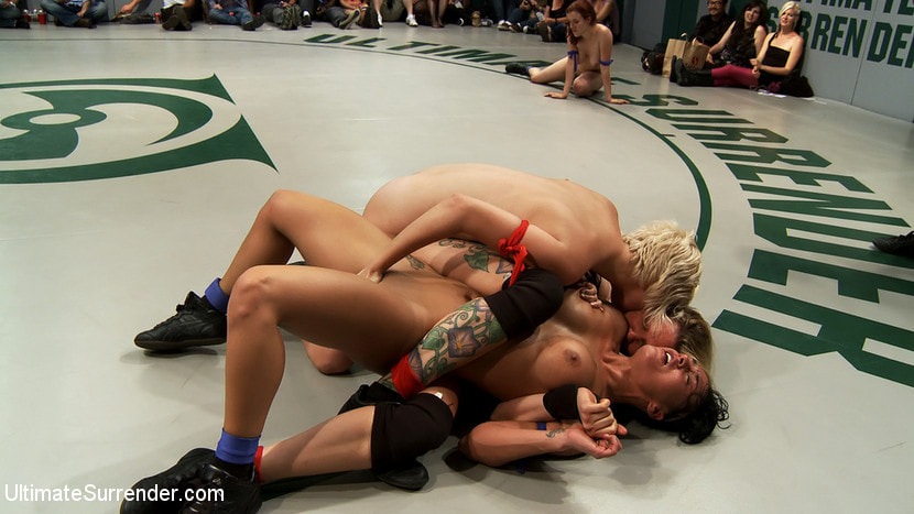 Round 3 of the August Live Tag Team Brutal submissions, Crushing leg scissors.