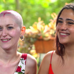 Petitie Slut Nerea Falco Shaves Head and Gets Gang Fucked in Public!