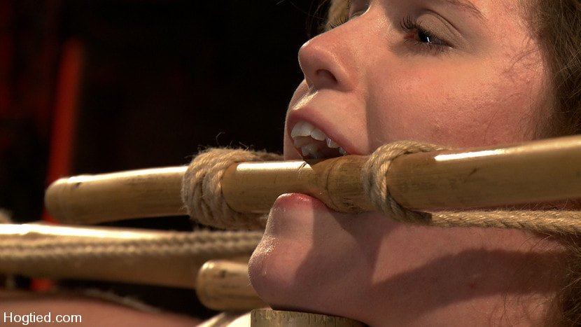 Charlotte submits to the bamboo...