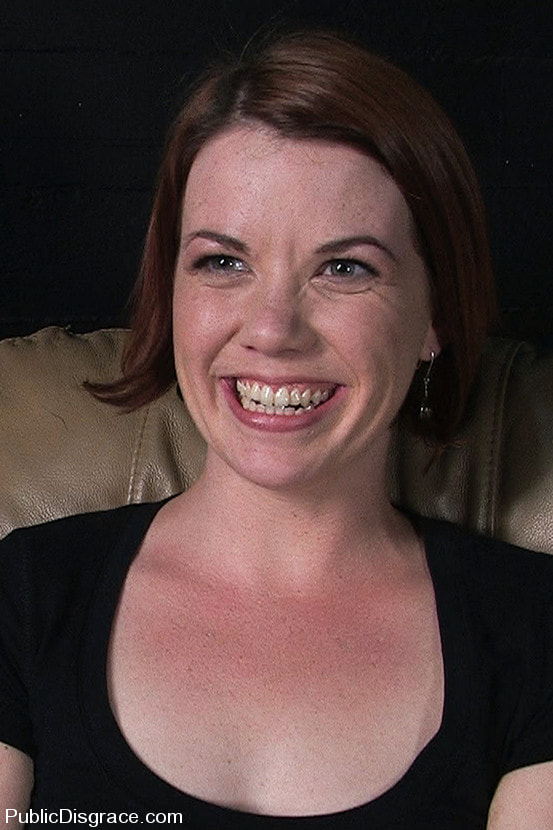 Hot redhead gets publicly fucked and fondled in a hardware store