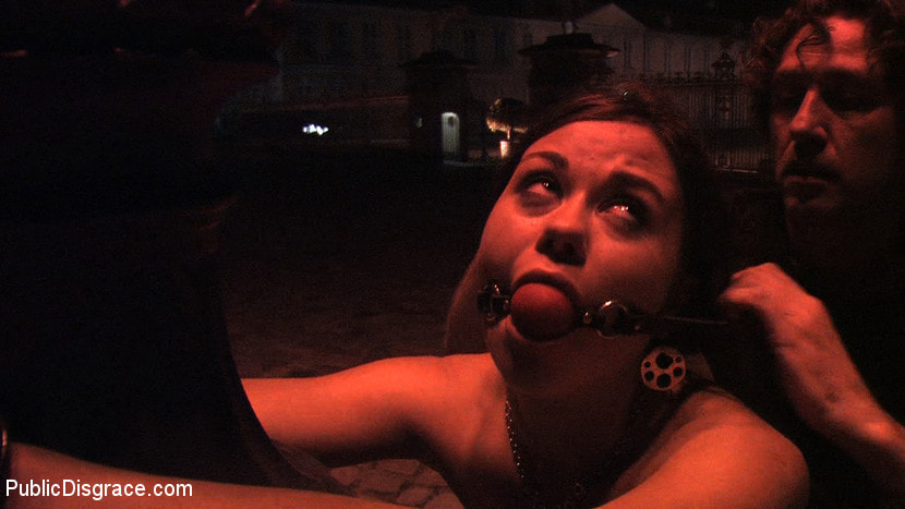 Beautiful Czech girl exposed on the streets at night!!!