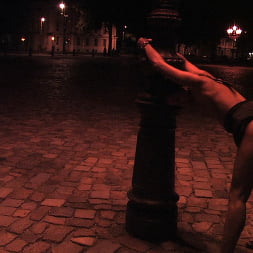 Beautiful Czech girl exposed on the streets at night!!!
