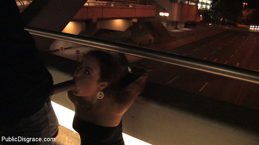 Beautiful Czech girl exposed on the streets at night!!!
