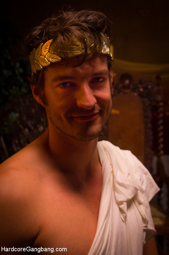 Nympho goddess whore taken down and gangbanged by Greek Council!