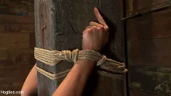 Mahina Zaltana - Hot sexy Hawaiian is bound to a pole, lifted to her tip toes with a brutal crotch rope. Made to cum! | Picture (9)