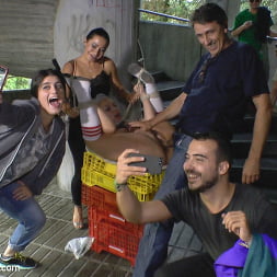 Japanese Slut is humiliated and put on display in Madrid