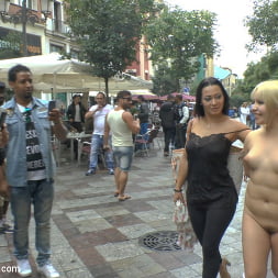 Japanese Slut is humiliated and put on display in Madrid