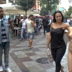 Japanese Slut is humiliated and put on display in Madrid