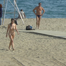 巨乳ブルネット極端に電気を恐れて屋外に衝撃を与える