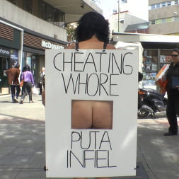 Cheating Wife's Big Hot Ass Shamed Fully Naked In Public Display