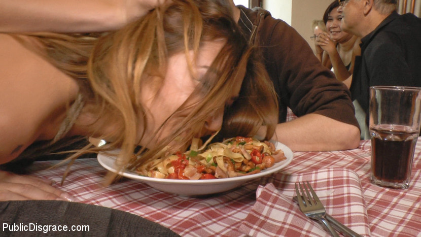 Party Girl Gets Pasta with a Side of Balls in her Mouth