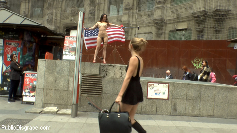 Slutty American Tourist Publicly Disgraces Herself!!!