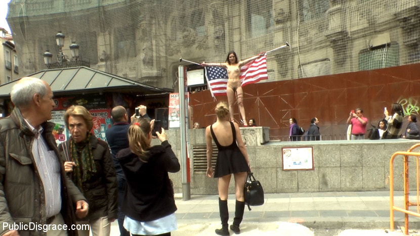 Slutty American Tourist Publicly Disgraces Herself!!!
