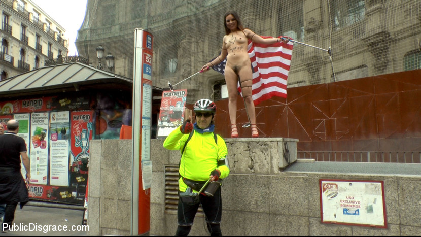 Slutty American Tourist Publicly Disgraces Herself!!!