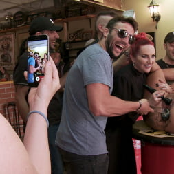 Busty Blonde Candela X Submits In Biker Bar