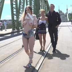 All Natural Busty Brunette Anal Slut First Time DP on Public Disgrace!