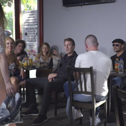 All Natural Busty Brunette Anal Slut First Time DP on Public Disgrace!