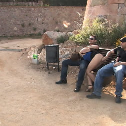 Alina Rose gets fucked by two men in public