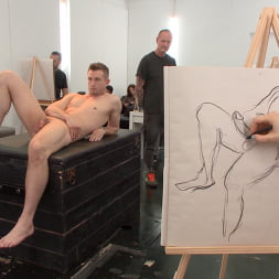 Slutty redhead shocks art students by taking giant cock in all holes