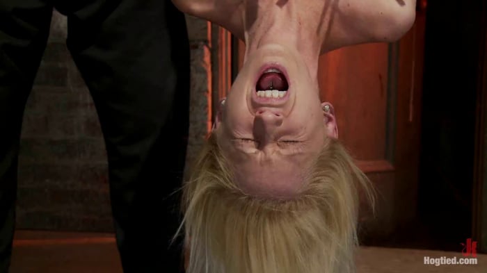 Rene Phoenix in Tiny Southern Belle hung upside down,  ...