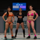 Saffron in 'Brutal head scissors, body locks and back breakers and ass fucking. The roughest match of the year!'