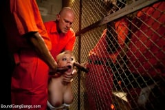Samantha Sin - Sexy Blonde Prison Warden with Big Tits gets Gangbanged by Horny Inmates | Picture (11)