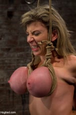 Sara Jay - MILF with HUGE EE tits gets them severely bound Pulled brutally to tippy toes! Yea that hurts | Picture (16)