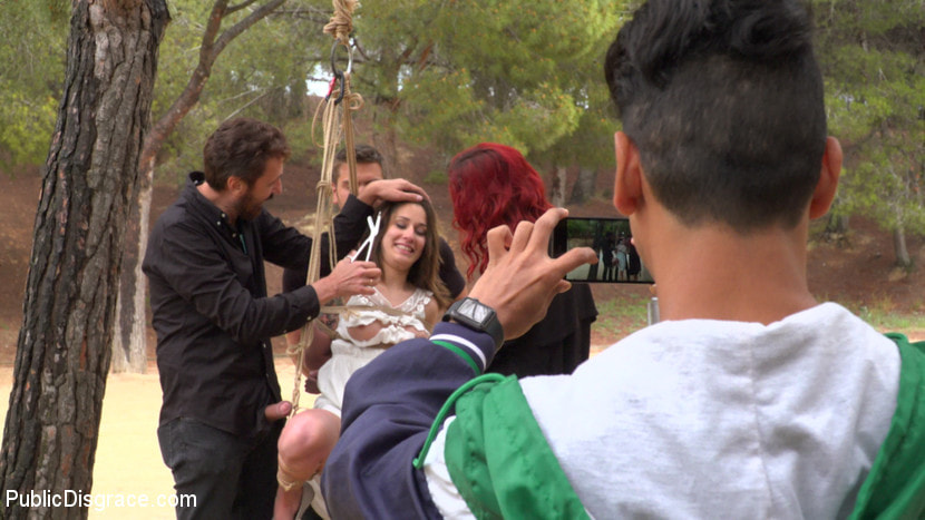 Bound Teen Alexa Nasha is Fucked Before a Chanting Crowd - Part 1