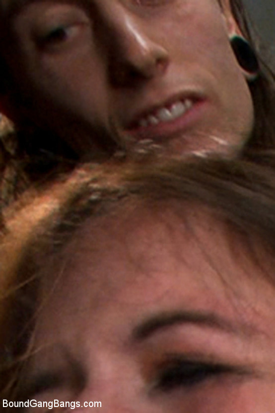 Gorgeous French Girl Taken Down in Rough Gangbang