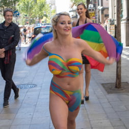Busty Blonde Sienna Day Disgraced Fully Nude on Dirty Public Streets